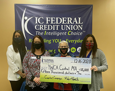 IC donation to YWCA Central MA