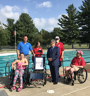 IC Donates a pool chair to Fitchburg Pool, MA